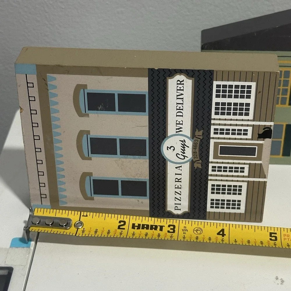 (2x PIECE) 1996 THE CAT'S MEOW SERIES XIV THREE GUYS PIZZERIA & 1992 Grand Haven
